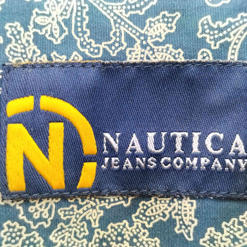 ノーティカ NAUTICA 90-00s インド製 ペイズリー柄 コットン長袖シャツ メンズ import:L